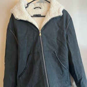 INC International Concepts Cream Sherpa Jacket